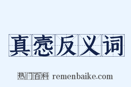 真悫反义词是什么意思的图片